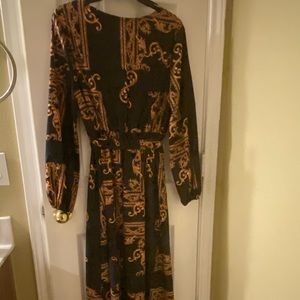 Black and Gold Maxi Dress